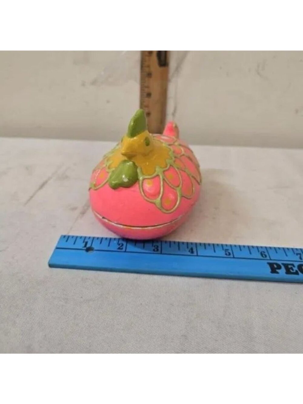 Vintage Papier Mâché Hen on Nest Trinket Box Japan - Picture 3 of 4